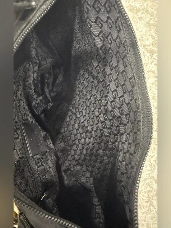 Gucci Leather Trimmed Nylon Hobo Bag - Picture 13 of 16